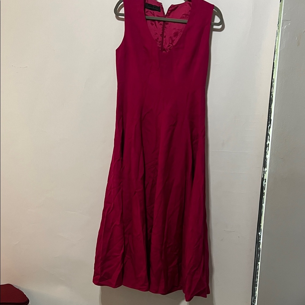 Carolina Herrera Fuchsia Midi Dress